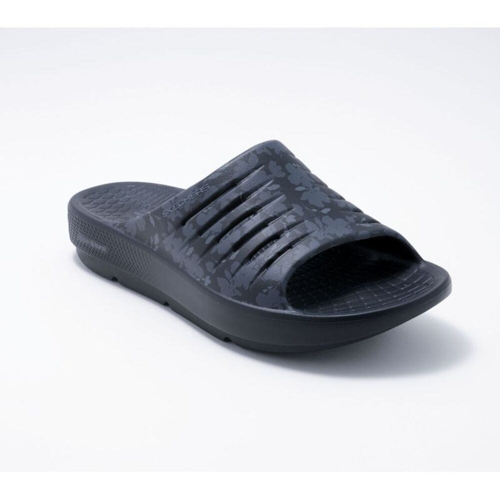 Skechers Women's Sz 7 GO RECOVER Refresh Arch Fit Recovery Slide Black